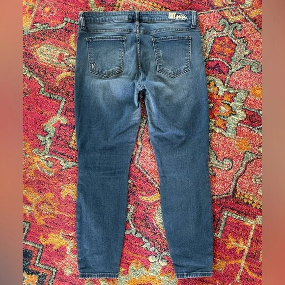Kut from the Kloth | Women’s medium blue slightly distressed ankle jeans, sz 14 - Picture 6 of 16